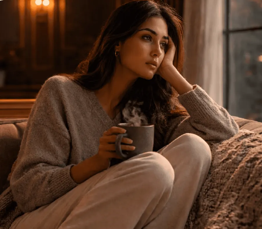 Person in a calm, reflective moment